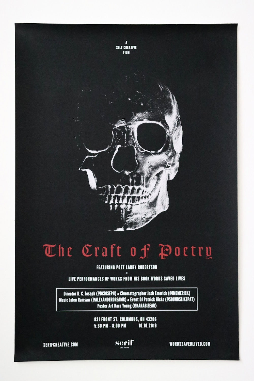"The Craft of Poetry - A Serif Creative Film" Signed Poster