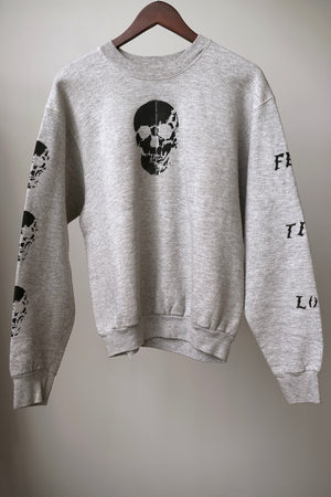 WSL Customized Vintage "Zipper Club Skullhead" Sweatshirt