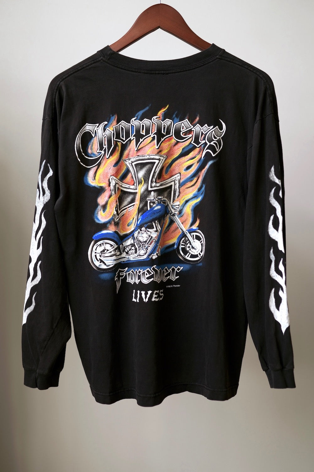 WSL Customized Vintage Reversible L/S "Choppers Forever Time" T-Shirt