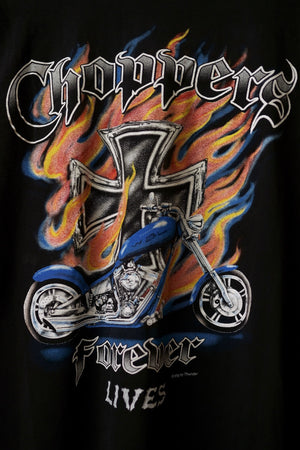 WSL Customized Vintage Reversible L/S "Choppers Forever Time" T-Shirt