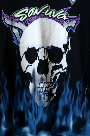 WSL Customized Vintage Reversible L/S "Blue Flames" T-Shirt