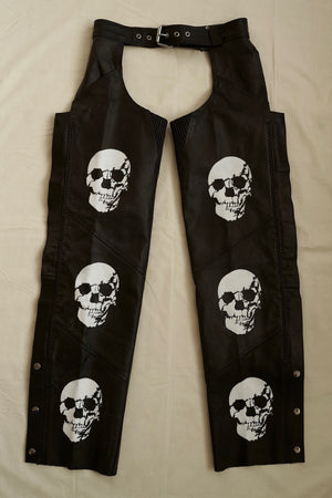 WSL Customized Vintage "Skull Rider" Leather Chaps